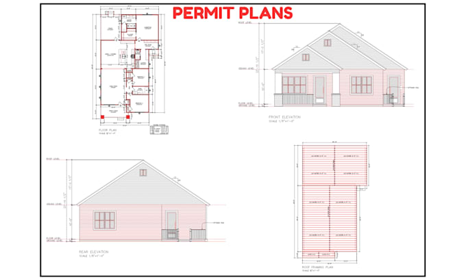 draw detailed autocad 2d floor plan for your home or renovation
