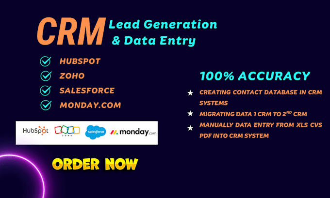 do CRM data entry, hubspot CRM, zoho, salesforce