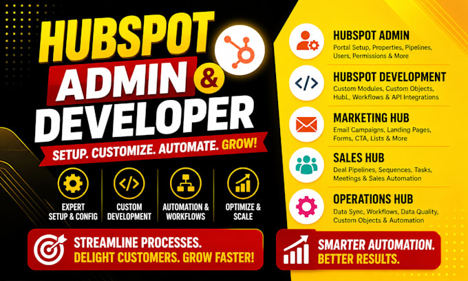be your certified crm setup hubspot expert, CRM automation and workflows