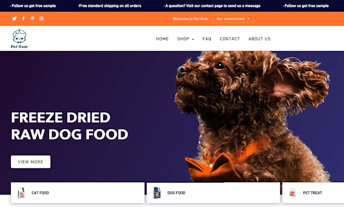 build profitable shopify pet store dropshipping website design pet shopify store