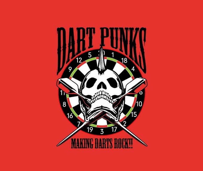 design excellent good looking dart punks logo