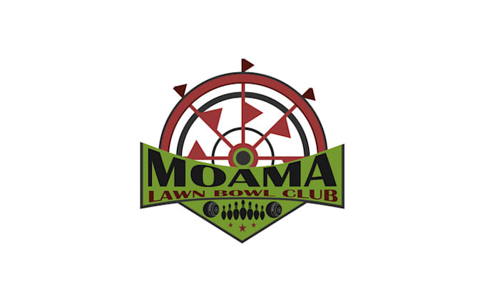 design aesthetics monogram bowling club logo