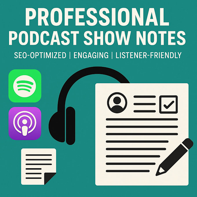 do something i really good in podcast writing and show notes