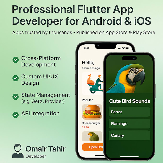 Develop a high quality flutter app for android and ios by Omair_tahir ...
