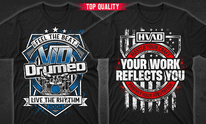 create professional custom t shirt design for your company
