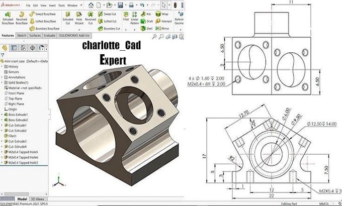 Design 2d and 3d models for 3d printing design using solidworks ...