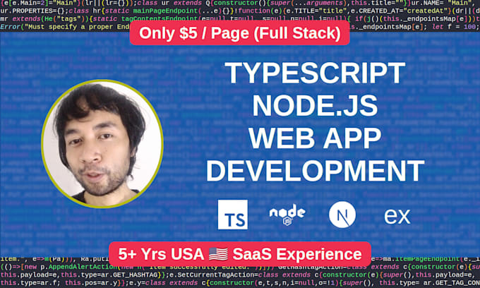 Build a typescript, node js web app using next js or mern by ...