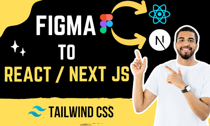convert figma design to react or next js using tailwind css