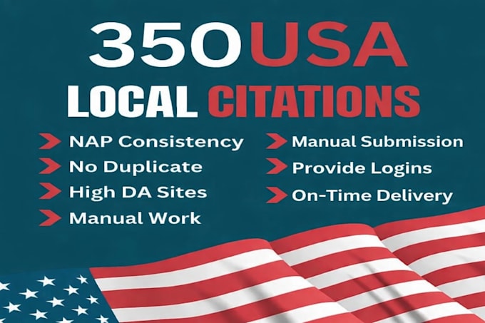 do 350 USA local citations and directory submission for local SEO
