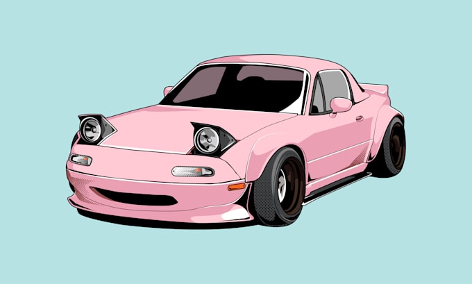 draw your car into a vehicle vector illustration cartoon