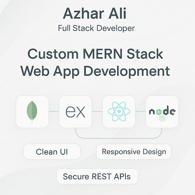 develop mern stack web apps with clean UI and powerful apis