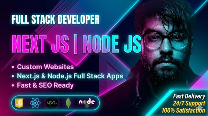 develop a custom nextjs and nodejs full stack web application with rest API