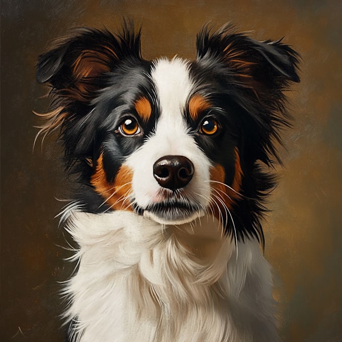 draw cute pet watercolor portrait illustration