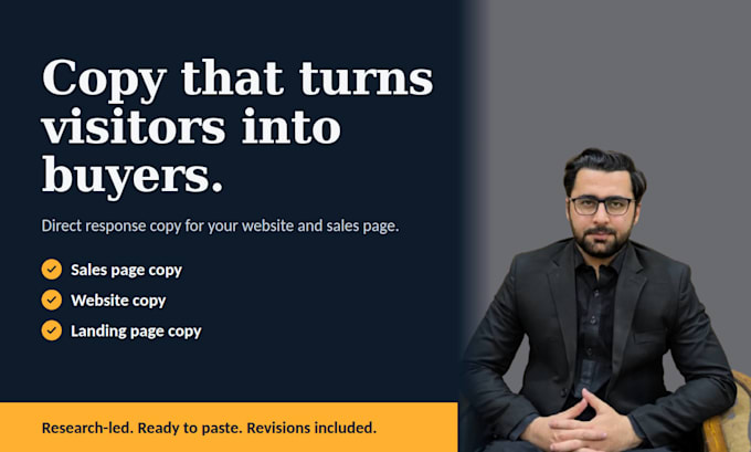 write direct response copy for your website and sales page