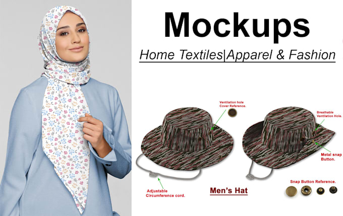 textile design realistic cloth mockups for your brand