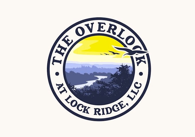 design overlook lock ridge shenandoah river logo