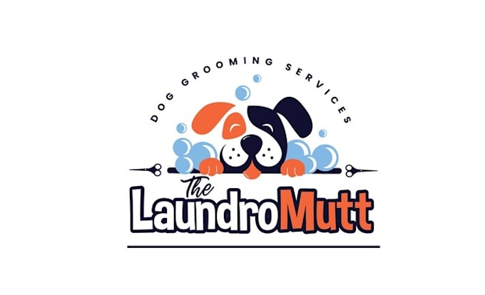 design animals dog grooming shop logo