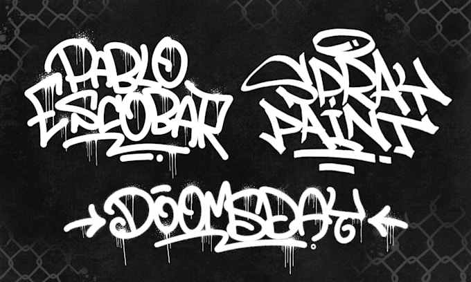 create custom name  graffiti tag spraypaint texture
