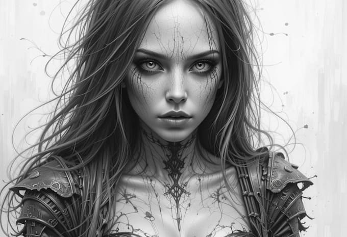 Horror Rialistic Drawing Draw realistic fantasy horror character and concept art by Jumonimon ...