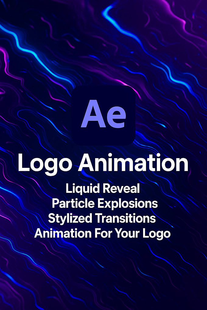 make logo animation with liquid, particles, and stylish transitions