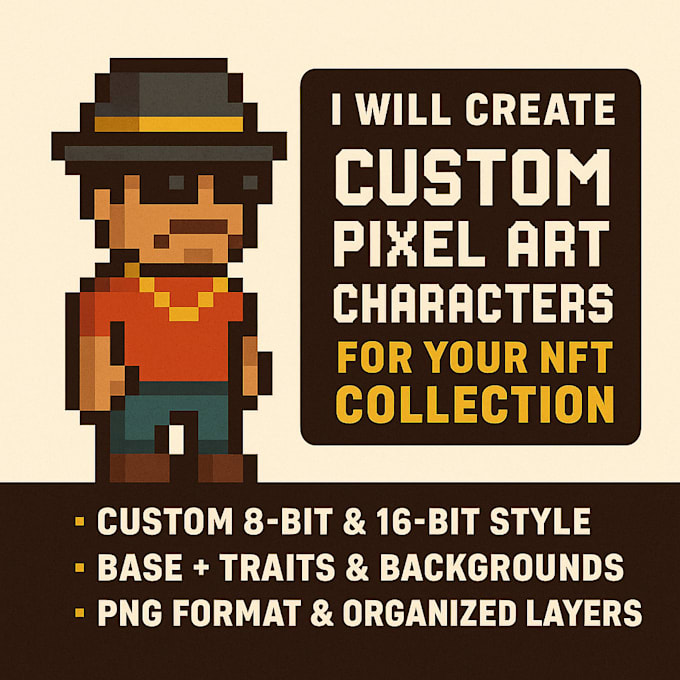 create custom pixel art characters for your nft collection
