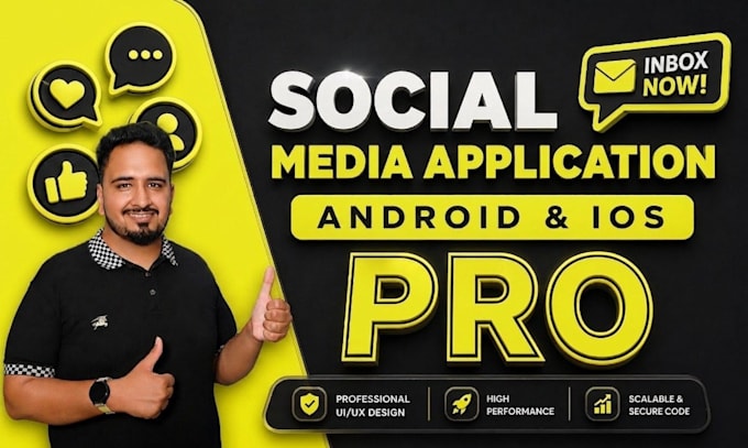 be your social media app builder and flutter developer