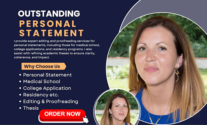 edit your personal statement or statement of purpose, MBA, phd, law, grad school