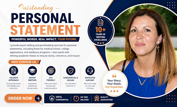 edit your personal statement or statement of purpose, MBA, phd, law, grad school