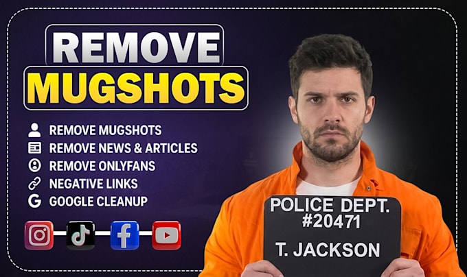 permanently remove mugshots, delete negative article and harmful links in google