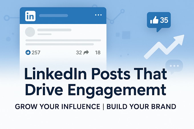 Write linkedin posts to increase engagement by Zaynemayersd | Fiverr