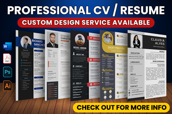 Design and upgrade your professional cv, resume, cover letter, optimize ...