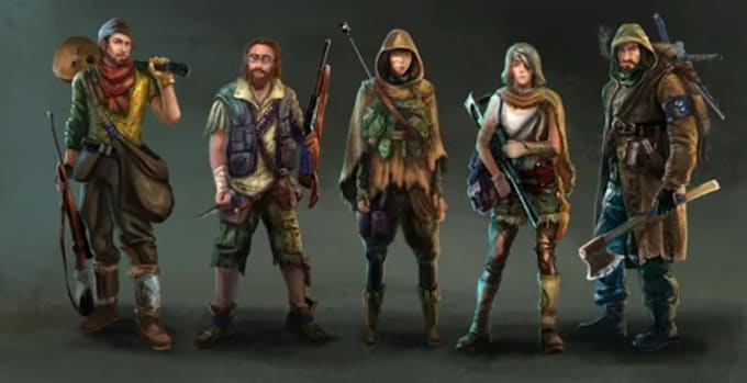 Create fantasy and sci fi concept art for your game, character design ...