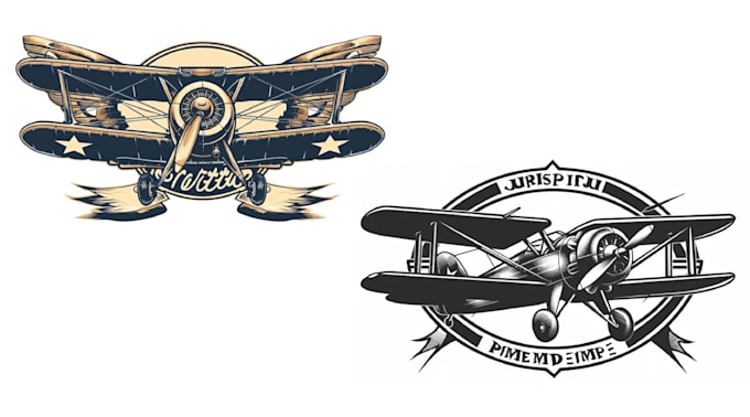 make high resolution vintage aviation logo