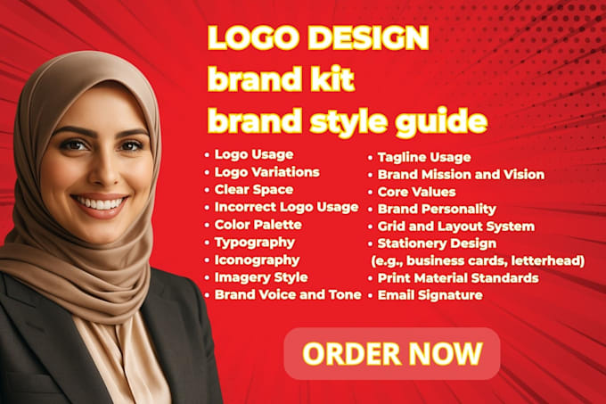 create elegant arabic logo and empower brand visual identity