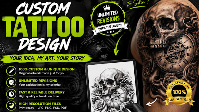 design a unique custom tattoo design
