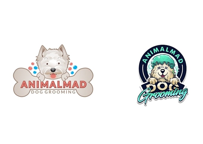design wonderful dog grooming logo with free source file