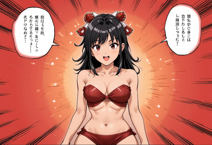 draw comic book illustrations in manga or cartoon style