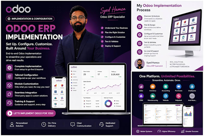 implement, customize and setup odoo erp for your business