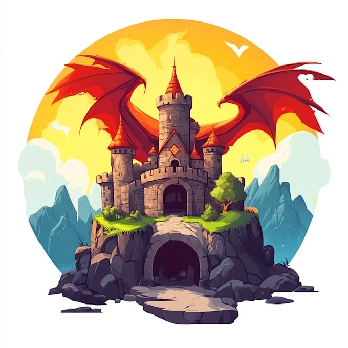 design unique 3d medieval, fantasy,  mmorpg game
