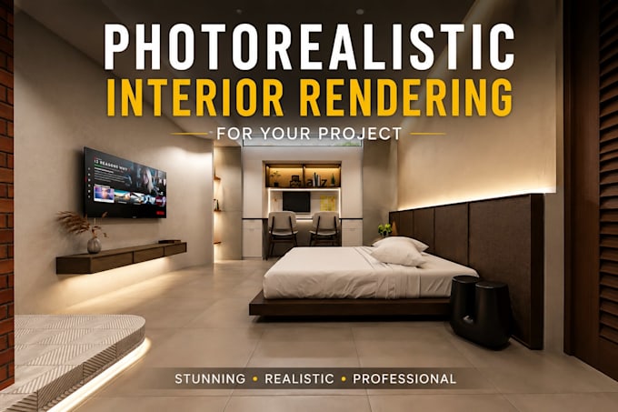 create photorealistic interior rendering for your project