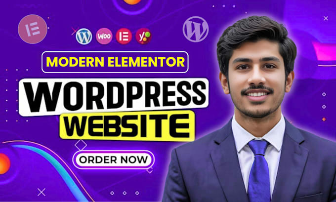design modern elementor business site, portfolio website