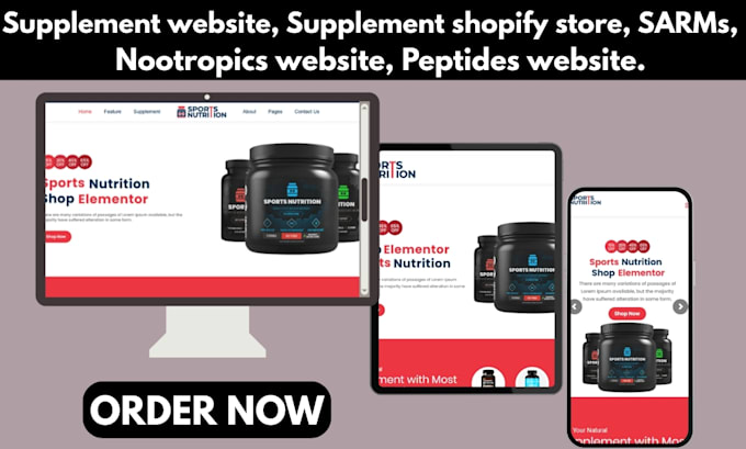 build supplement website peptide nootropics sarms nutraceutical supplement store
