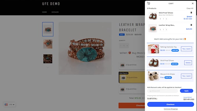 fix, edit, develop a shopify custom slide cart drawer and add cart drawer
