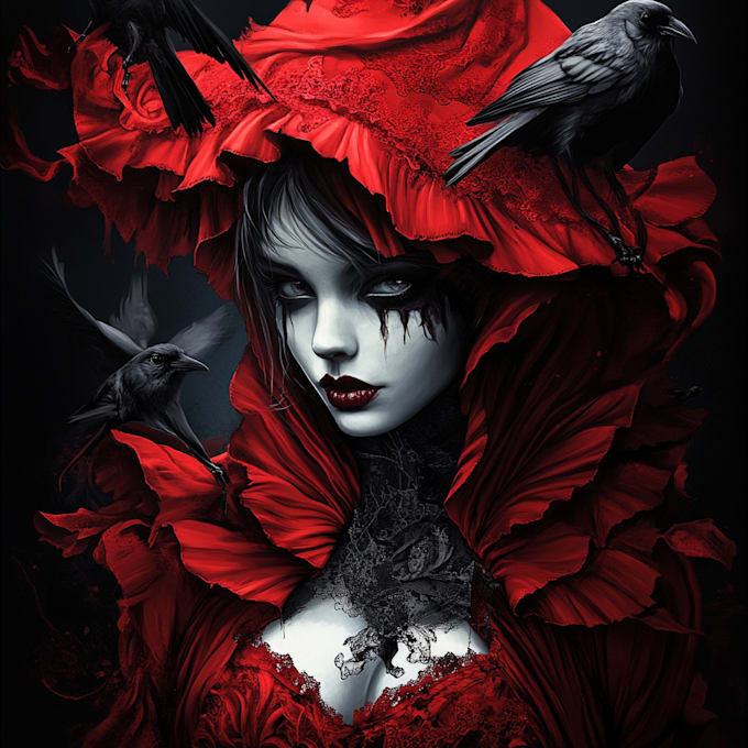 Horror Rialistic Drawing Draw realistic fantasy horror character and concept art by Elroylva ...