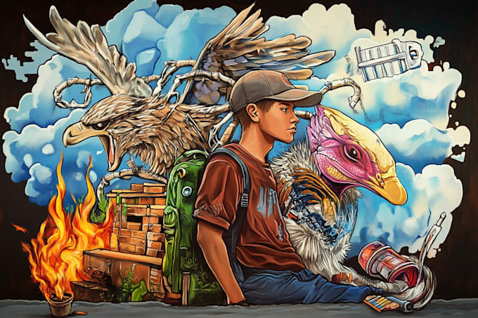 do illustration expressionism art, graffiti, abstract art