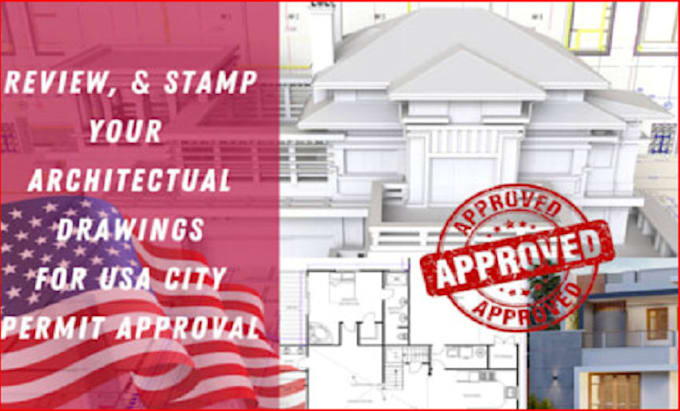 do pe stamp review and seal architectural drawings for city permit in US states