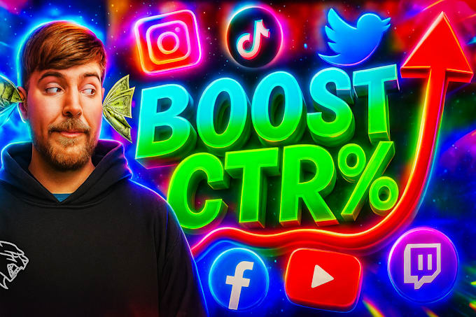 design high CTR youtube thumbnails and social previews