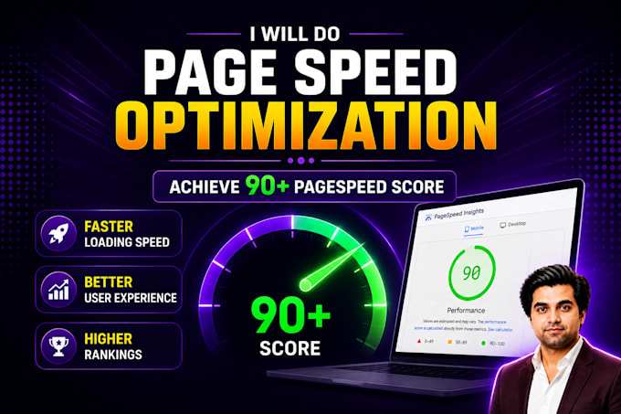 do page speed optimization and achieve 90 pagespeed score
