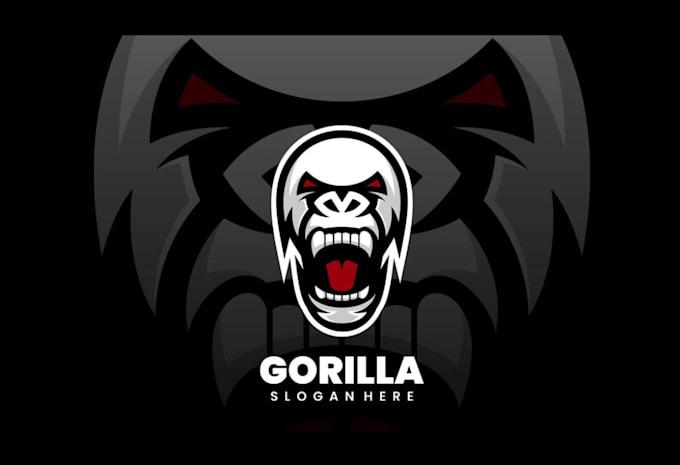 make gorilla head logo with satisfaction guarantee