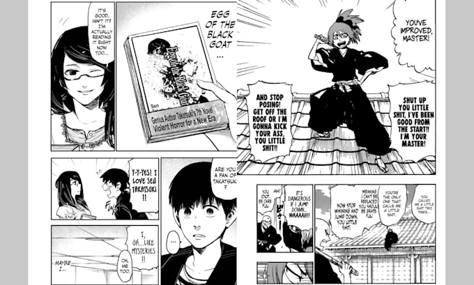 draw anime manga comic page manga panel storyboard comic strip as a manga artist